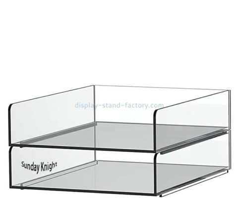 맞춤형 도매 아크릴 쌓을 수 있는 데스크탑 용지함 NBD-834