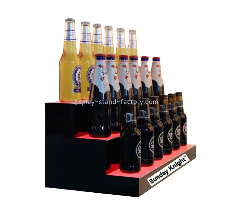 Custom wholesale acrylic 3 tiers beer luminous display stand NLD-122