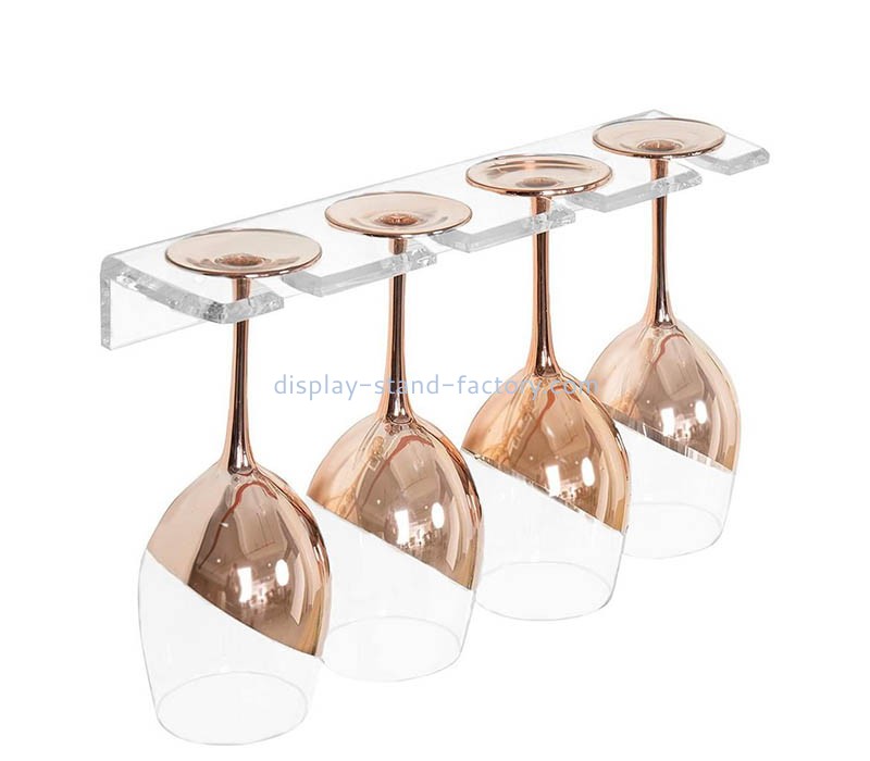 Custom wholesale acrylic wine glass floating shelves NOD-128