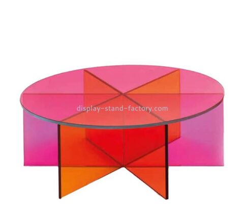 Custom wholesale acrylic round coffee table NOD-125