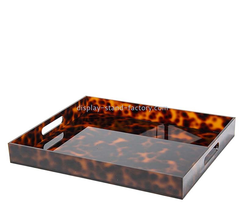 Custom wholesale leopard print acrylic organizer tray STD-467