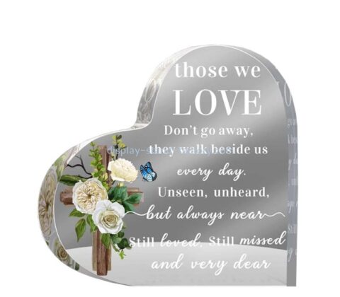 Custom wholesale acrylic heart shape sympathy gift NLC-150