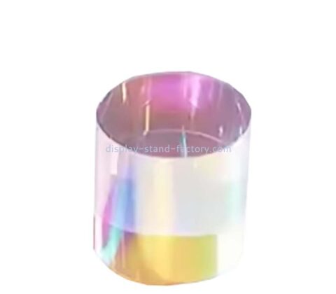 Custom wholesale iridescent acrylic round display block NLC-147