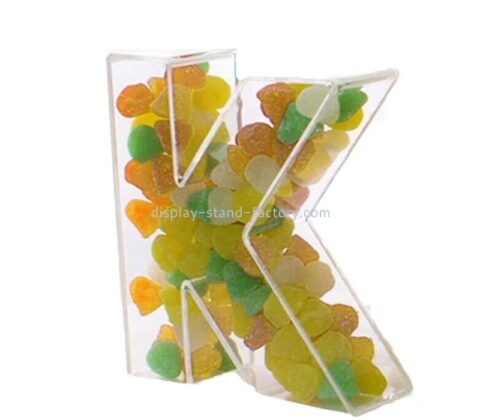 Custom wholesale acrylic K shape candy box NFD-423