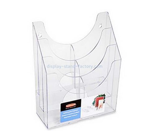 Custom wholesale acrylic wall mounted magazine holders NBD-825