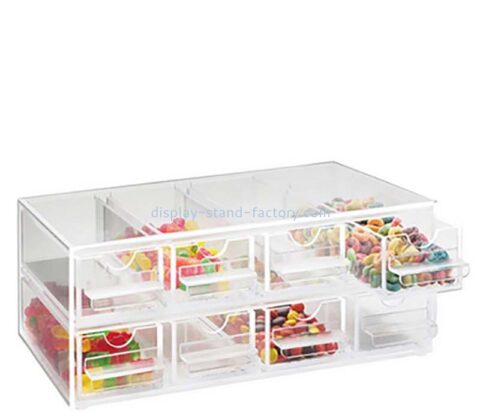 Custom wholesale acrylic candy multi drawers organiser box NAB-1865