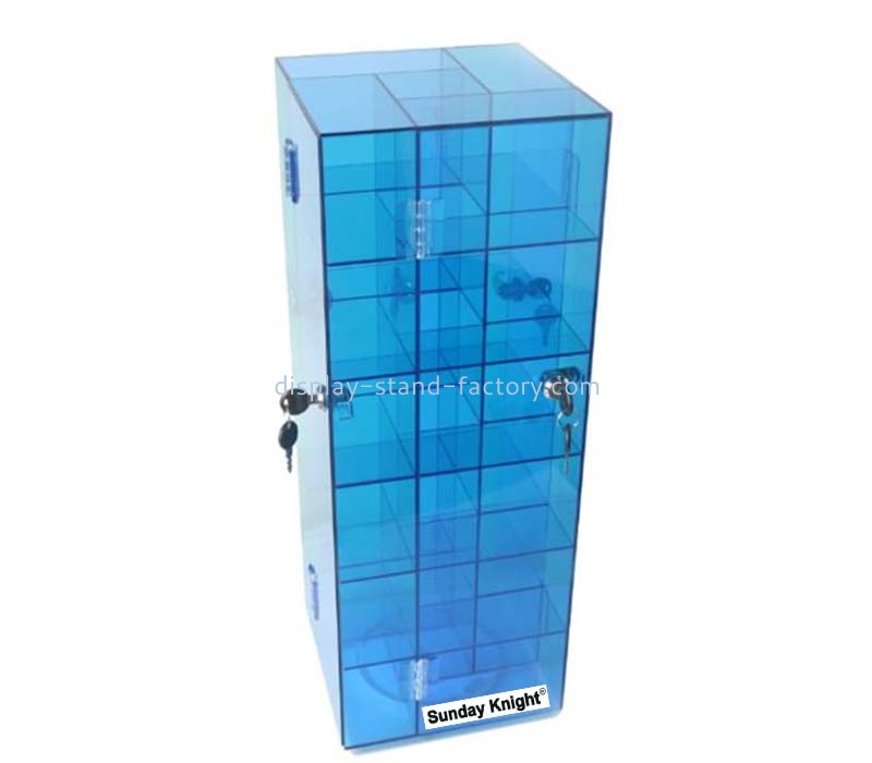 Custom wholesale acrylic lockable rotating multi dividers showcase NAB-1863