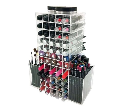 Custom acrylic multi compartments beauty display storage holders NMD-831