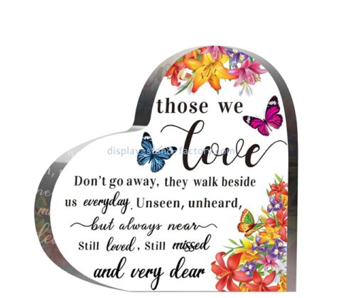 Custom acrylic memorial bereavement gift block NLC-136