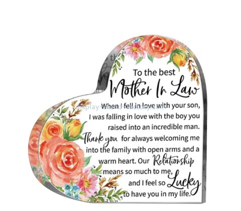 Custom acrylic heart grateful birthday gift for Mom NLC-132