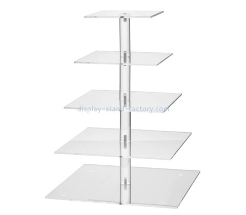 Custom clear acrylic 5 tier cupcake tree tower display stand for birthday party NFD-401