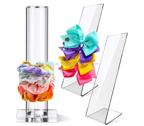 China plexiglass manufacturer custom acrylic elastic band hair tie holder NJD-282