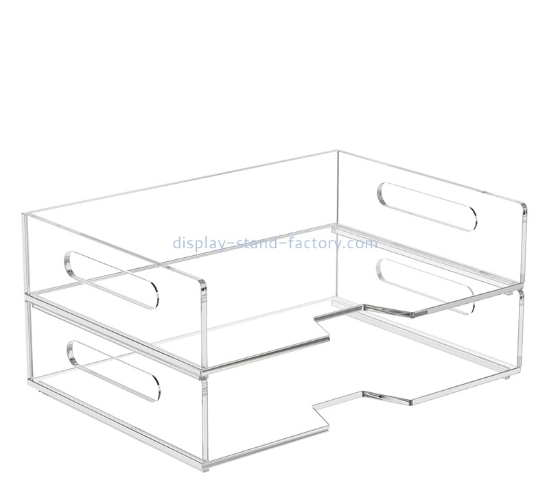 Perspex ürün üreticisi özel pleksiglas mektup tepsileri masa istiflenebilir düzenleyiciler NBD-805