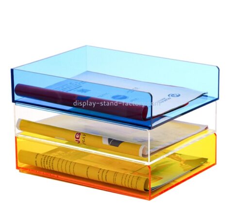 Plexiglass products manufacturer custom acrylic paper organizer for desk NBD-799