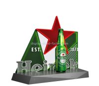 Perspex ürün üreticisi özel pleksiglas LED ışık yayan bira ekran pervanesi NLD-096