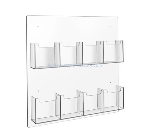 China plexiglass manufacturer custom acrylic wall mount multi pocket brochure holders NBD-793