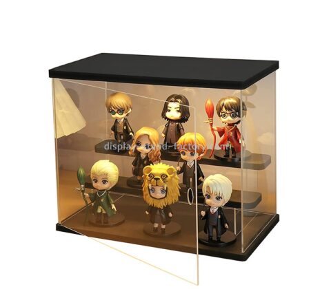 Acrylic products supplier custom plexiglass 3 tiers anti-dust LED toys display case NDD-111