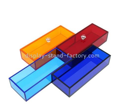 Custom plexiglass storage box color acrylic box NAB-1779