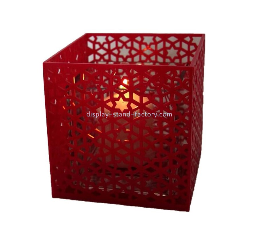 Perspex supplier custom acrylic candle holder plexiglass candle holder box NAB-1760