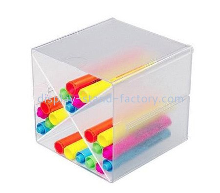 Acrylic factory custom plexiglass organizer box lucite pen organizer NAB-1732