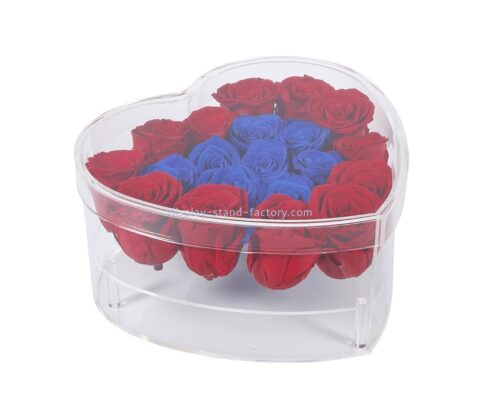 Acrylic factory custom plexiglass rose box lucite gift box NAB-1676