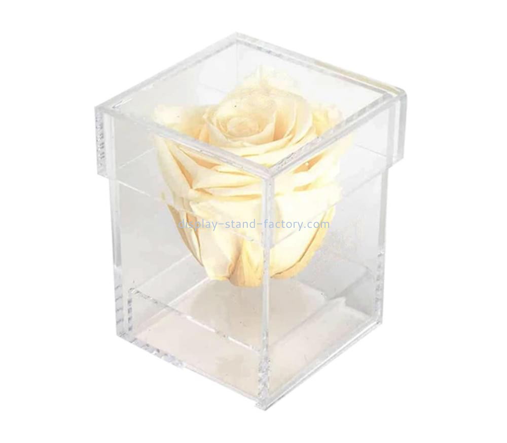 Acrylic manufacturer custom plexiglass rose box lucite gift box NAB-1658