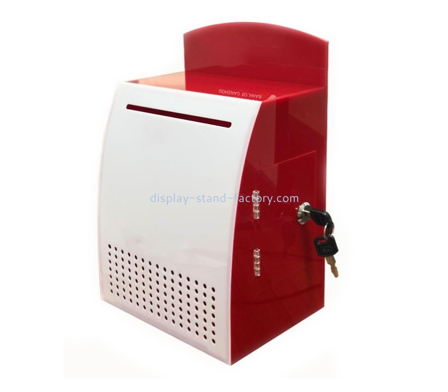 Acrylic supplier custom plexiglass donation box perspex locking election box NAB-1643