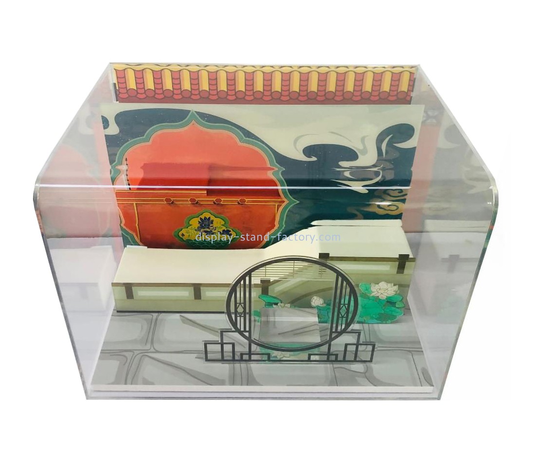 Plexiglass supplier custom acrylic display case perspex showcase NAB-1637