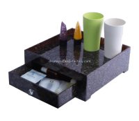 Plexiglass manufacturer custom acrylic hotel supplies organizer perspex hotel supplies holder NAB-1588