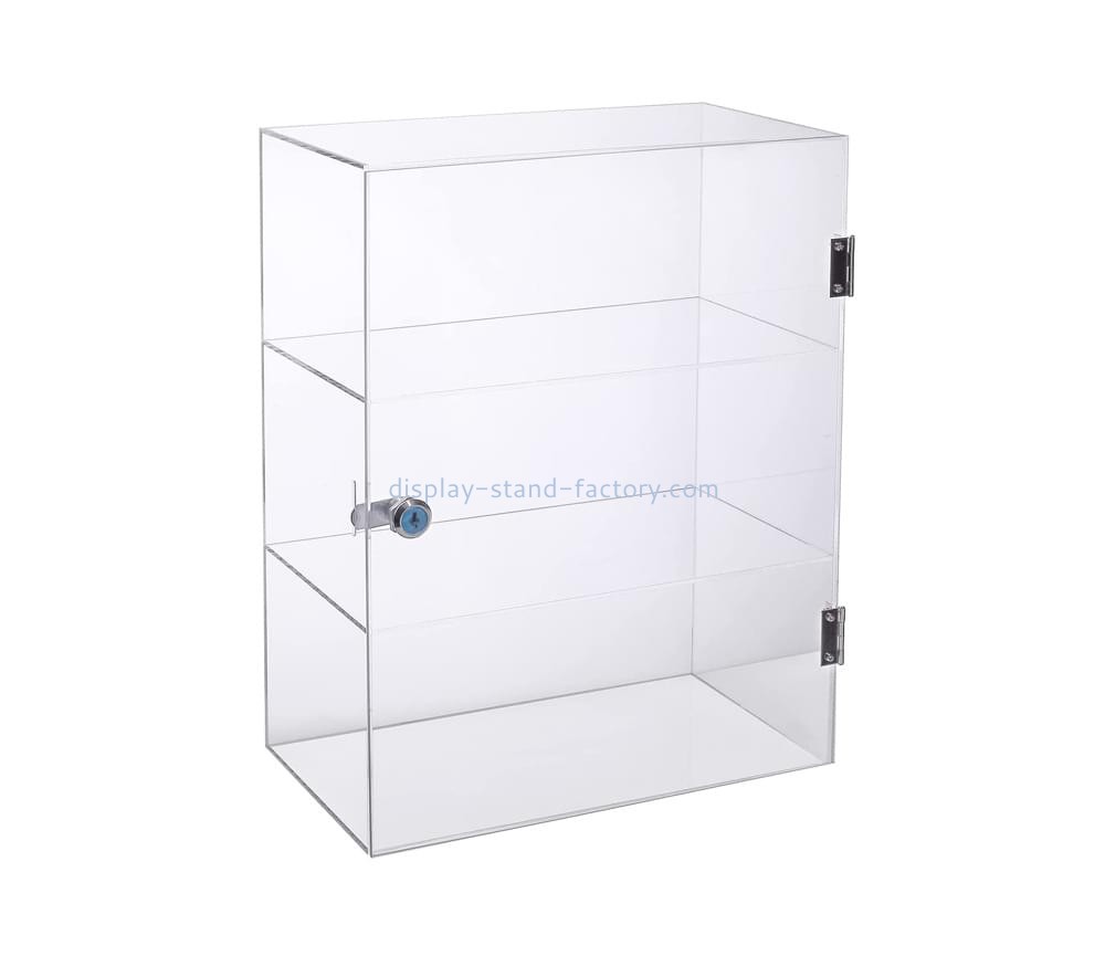 Acrylic manufacturer custom plexiglass display cabinet lucite lockable showcase NAB-1538