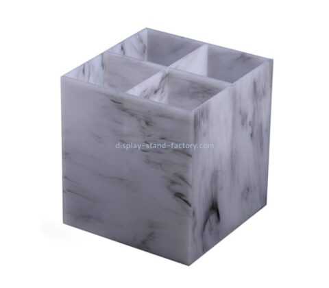 Acrylic manufacturer custom imitation marble acrylic organizer imitation marble plexiglass box NAB-1514