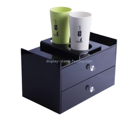 OEM supplier customized acrylic hotel supplies organizer plexiglass storage box NAB-1439