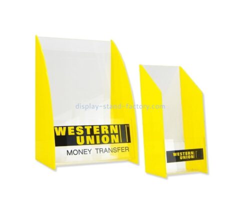 OEM supplier customized acrylic brochure holder plexiglass literature rack NBD-773