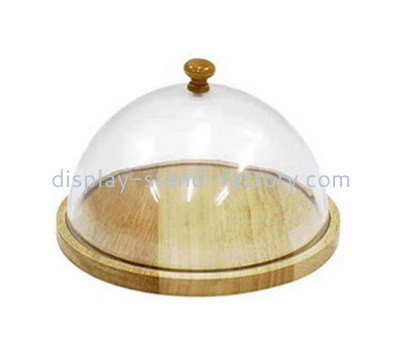 OEM supplier cutomized acrylic food cover dome plexiglass cake cover lucite dish cover NOD-042