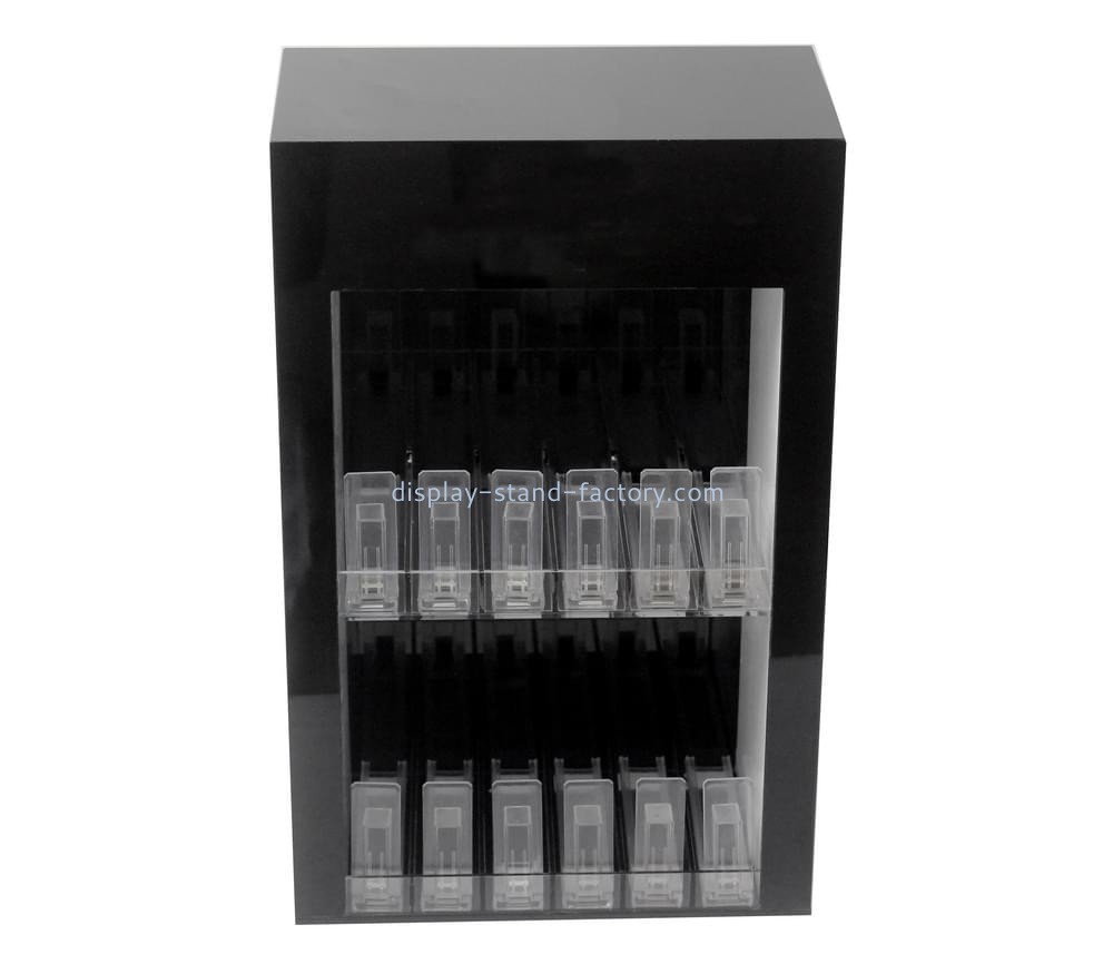 OEM custom acrylic lighted black curio cabinet NDD-068