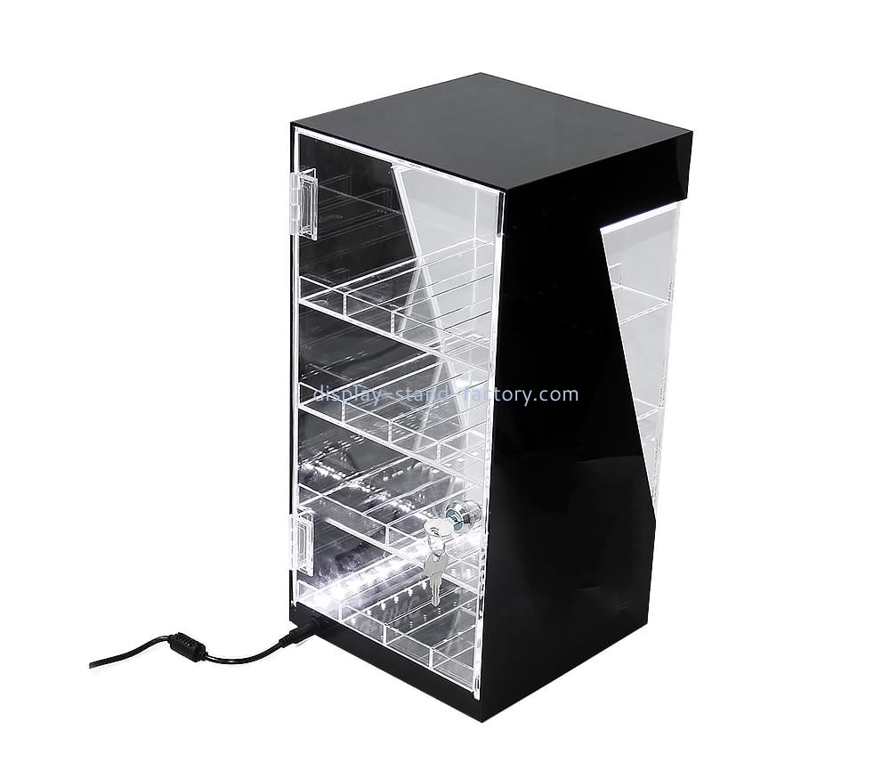 OEM custom acrylic lighted curio cabinet corner NDD-067