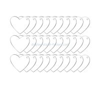 Customized laser cutting acrylic heart keychain acrylic hearts discs with hole NLC-084