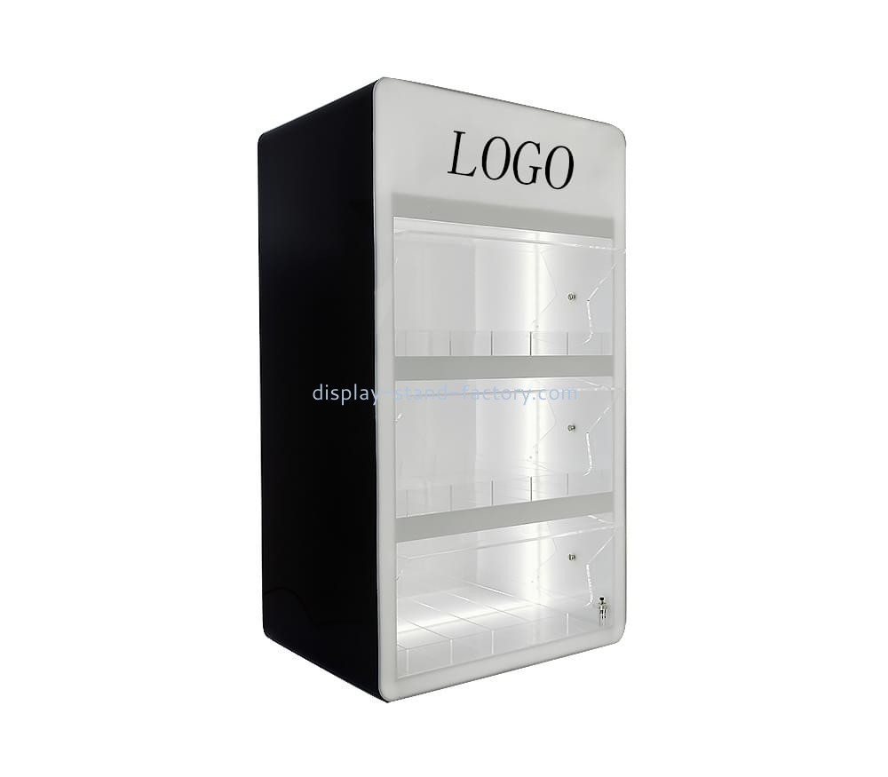 Acrylic factory customized lighted small curio cabinet NDD-064