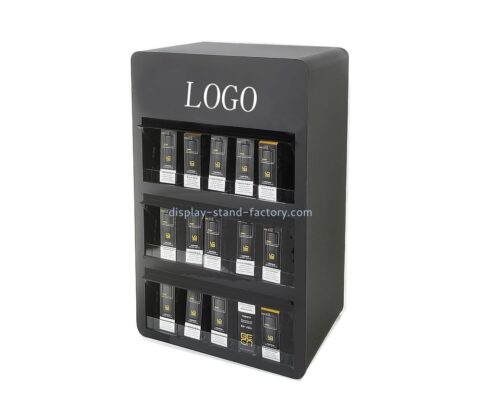 Custom lighted corner curio cabinet black NDD-050