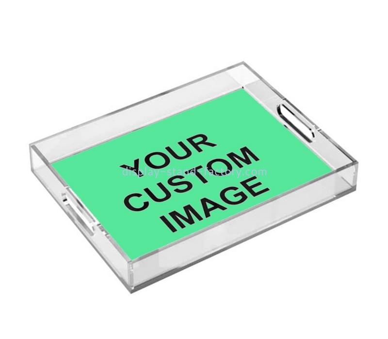 Custom printed pattern plexiglass decorative tray STD-382