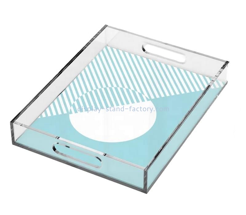 Custom printed pattern lucite decorative tray STD-381