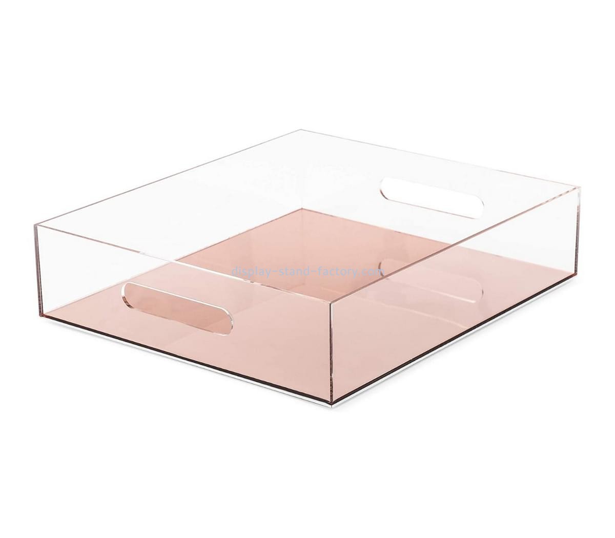 Custom rose gold acrylic letter tray for office desk STD-379