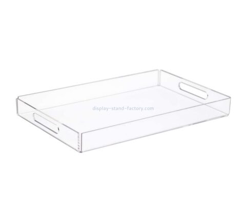 Acrylic manufacturer custom plexiglass serving tray with handle STD-367