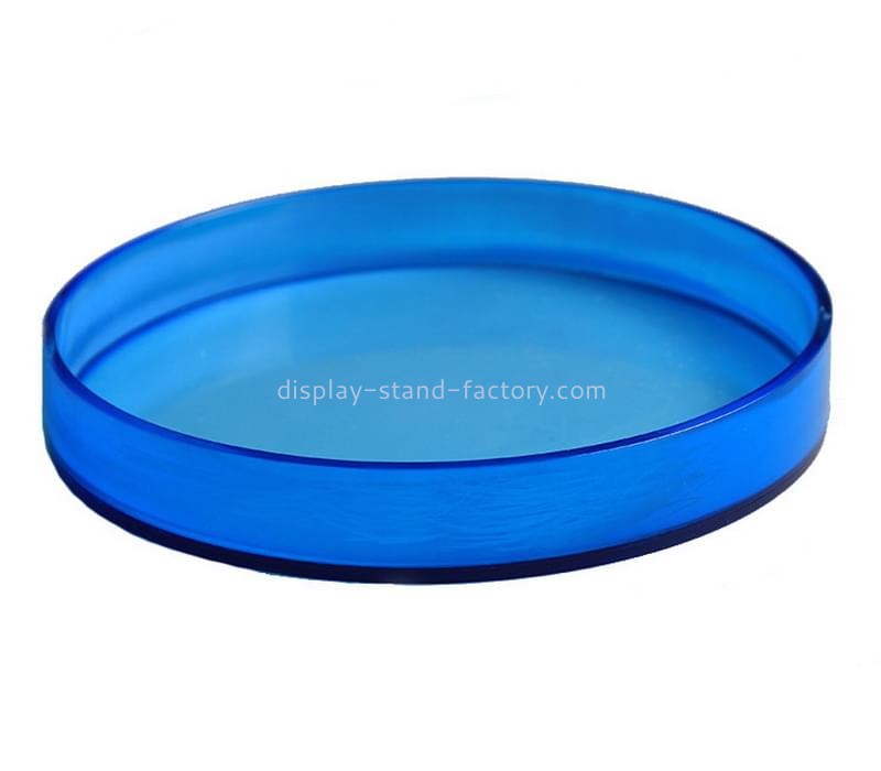 Acrylic factory customize round plexiglass organizer tray STD-352