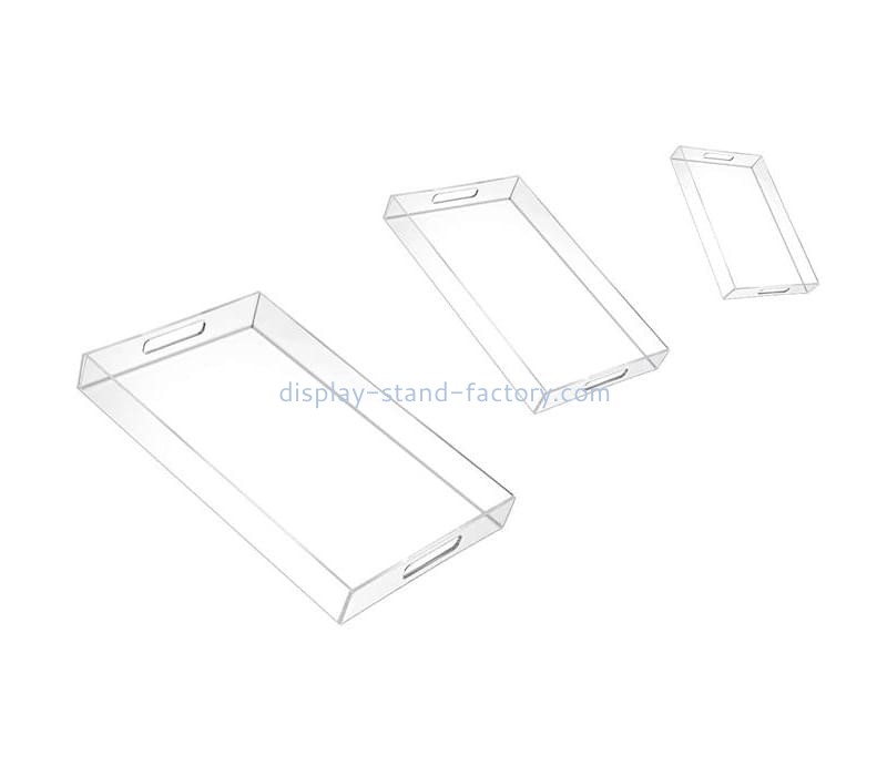 Plexiglass factory customize lucite serving trays STD-347