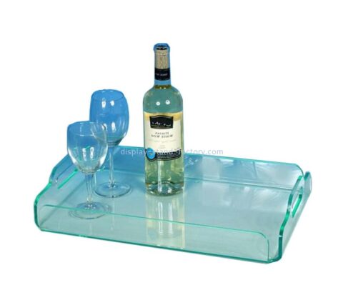 Plexiglass factory customize acrylic serving tray with handles STD-339