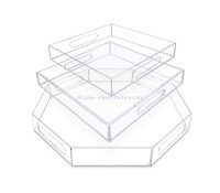 Plexiglass manufacturer customize acrylic serving trays STD-330