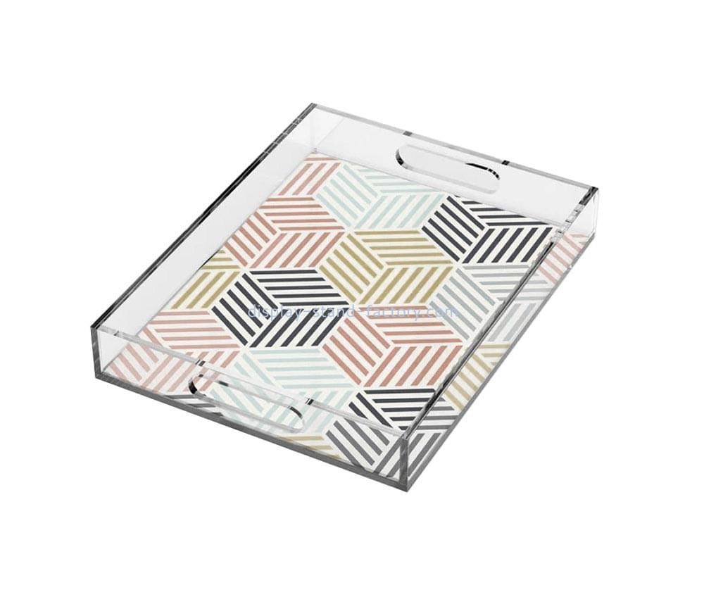 Acrylic supplier customize plexiglass decorative serving tray STD-321