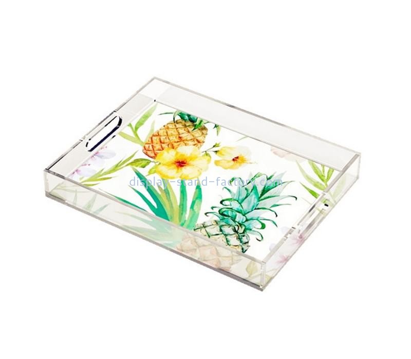 Plexiglass supplier customize acrylic decorative serving tray STD-316