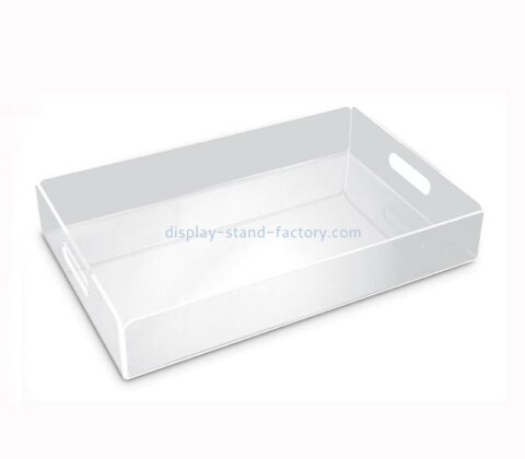 Lucite manufacturer customize acrylic serving tray with handles STD-302